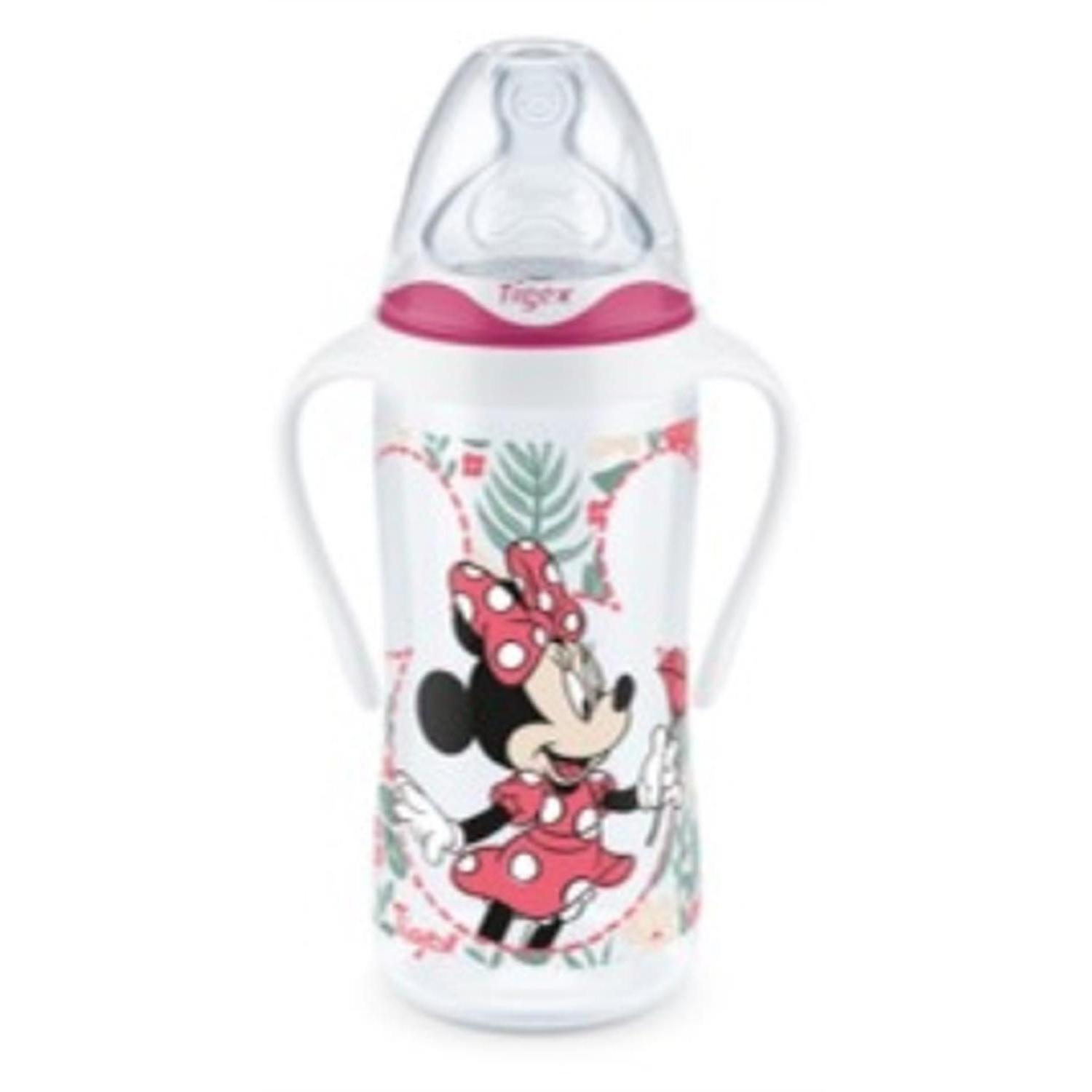 Biberon col large Poignées 300ml 6 mois+ Autonomie+ Minnie