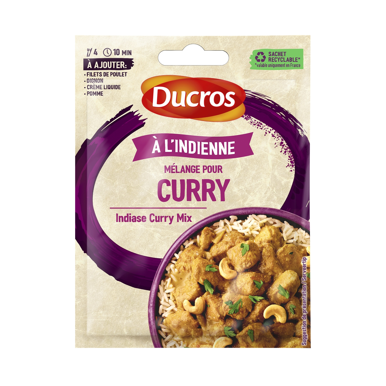 Curry indien Malin, sachet 20 g - DUCROS