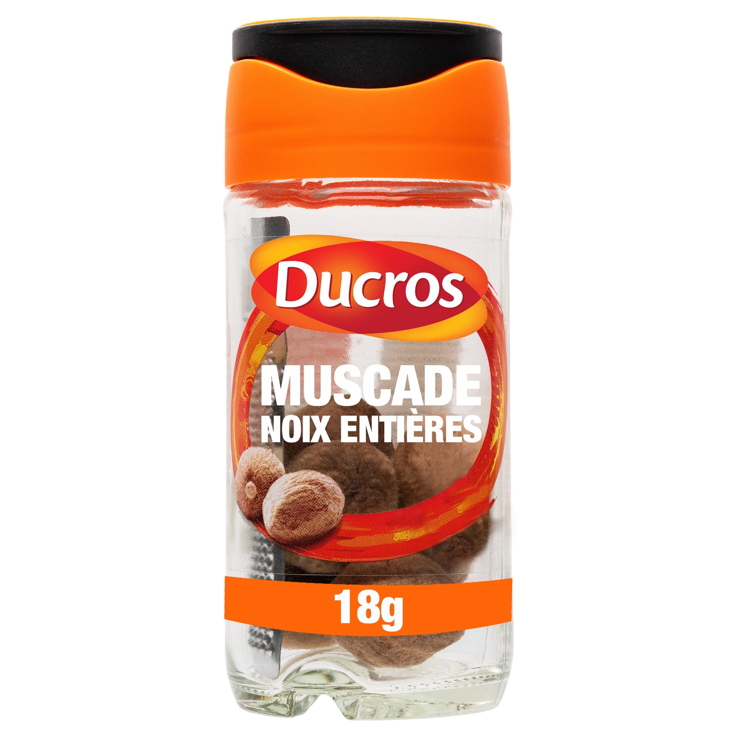 Muscade noix entières avec râpe, flacon 18 g - DUCROS