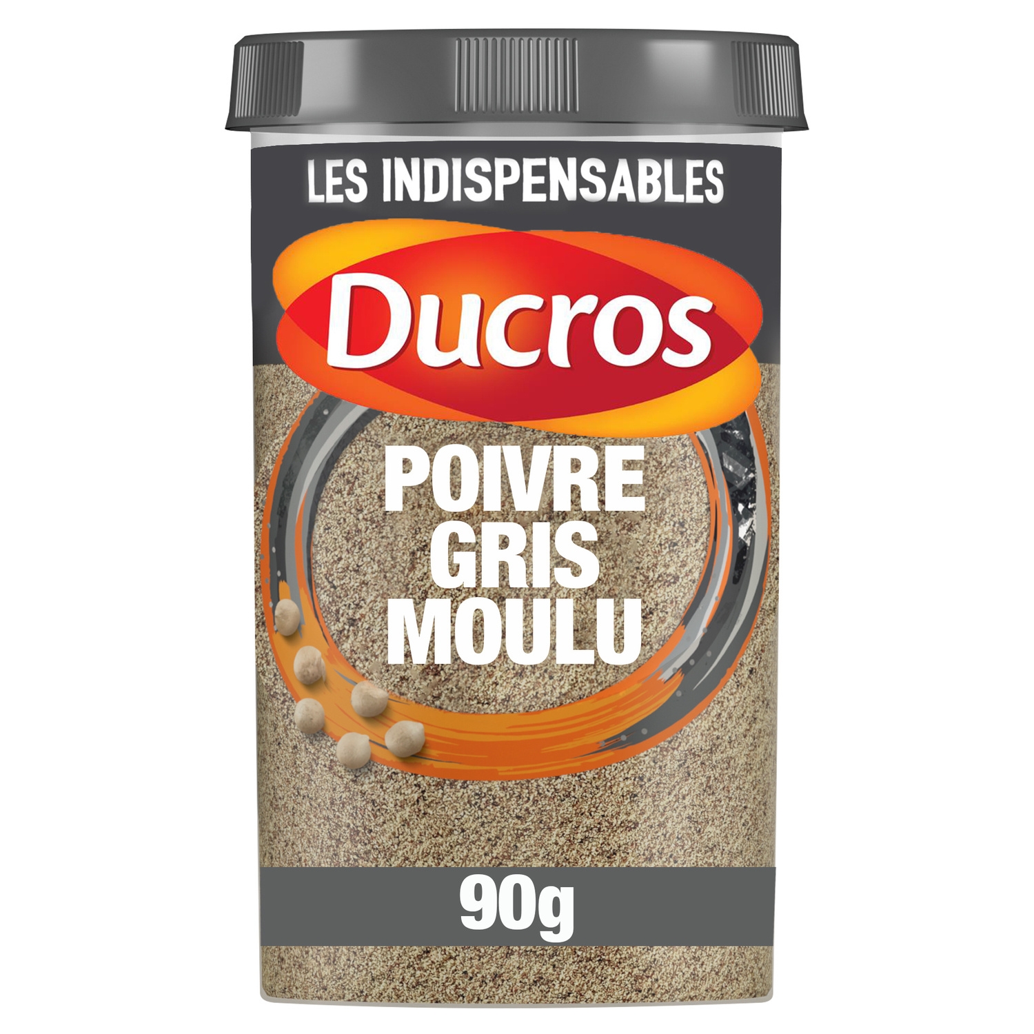 Poivre gris moulu, boîte 90 g - DUCROS