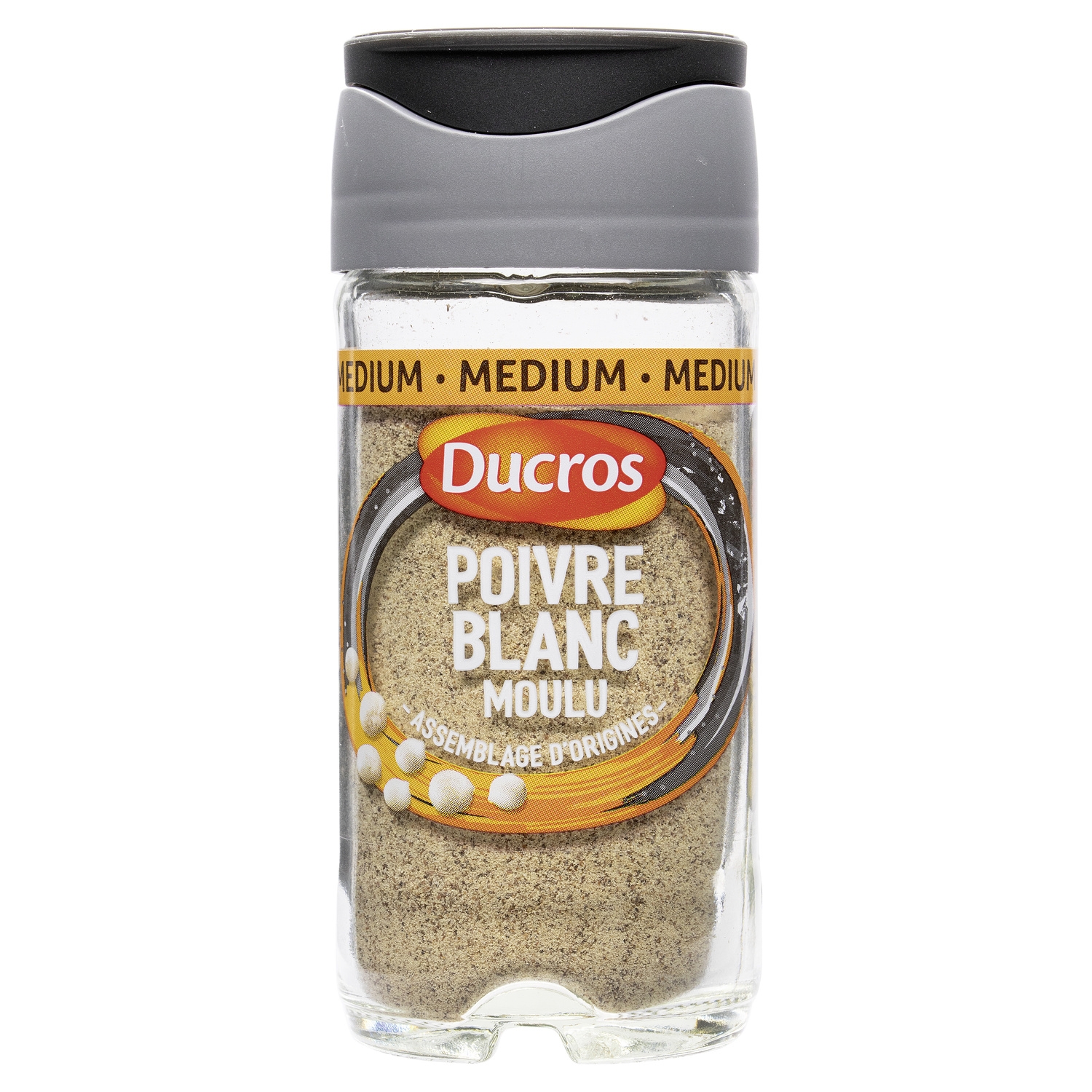 Poivre blanc moulu Classic, flacon 36 g - DUCROS
