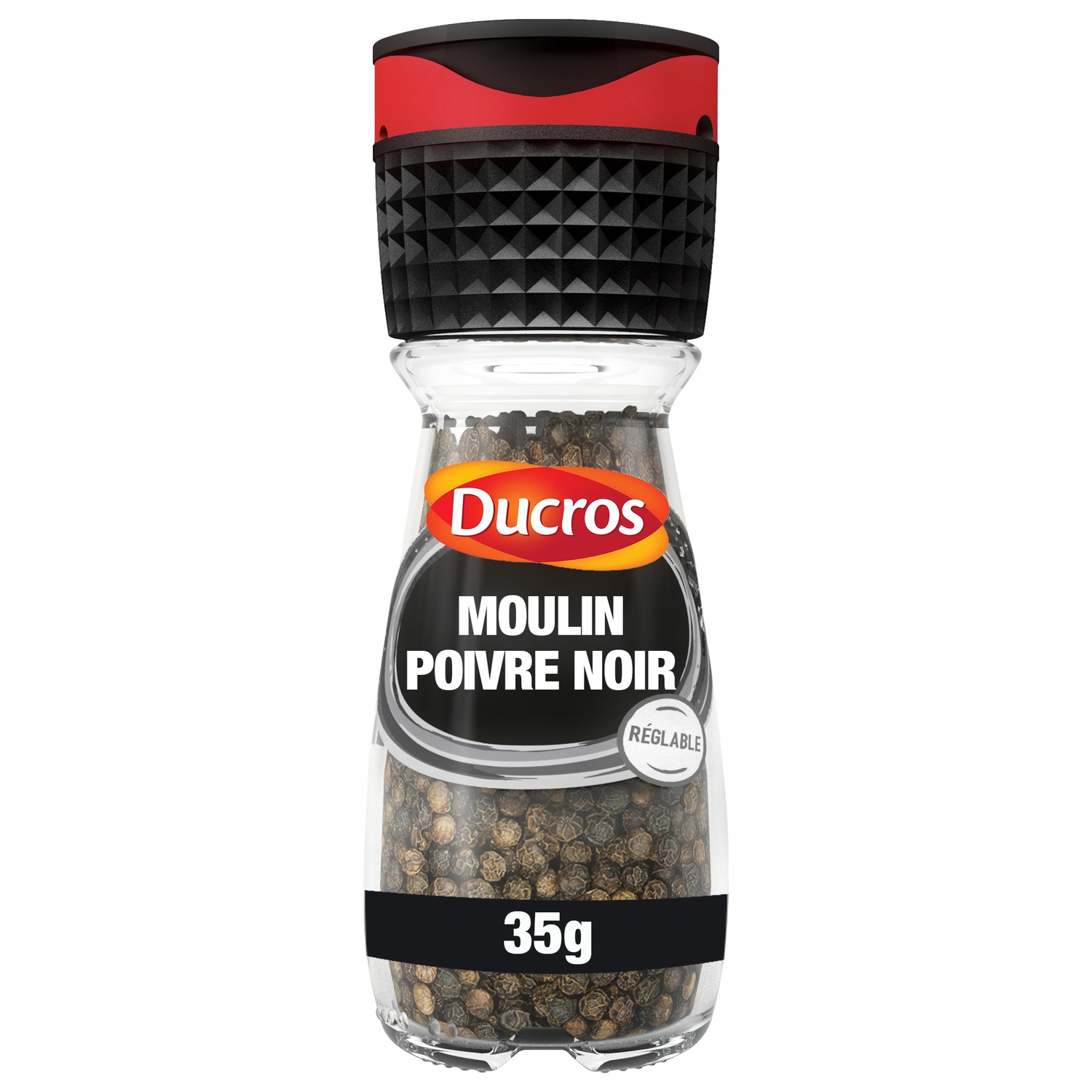 Moulin poivre noir en grains Classic, 35 g - DUCROS