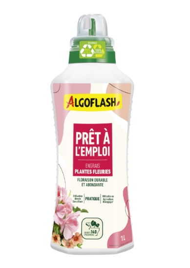 Engrais Liquide Plantes Fleuries Prêt À L'Emploi 1L - ALGOFLASH