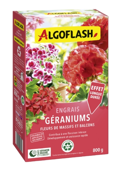Engrais Géraniums Fleurs De Massifs & Balcons 800g - ALGOFLASH