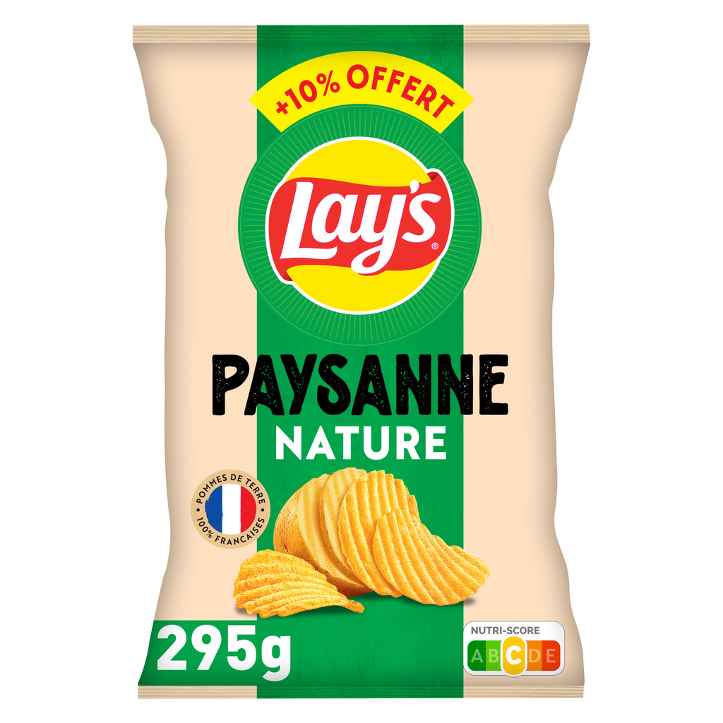 农家风味原味薯片 295 g + 赠送 10 % - LAY'S