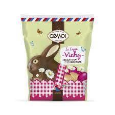 Moulage Lapin Chocolat Lait Garnie Œufs Praliné 154g - CÉMOI