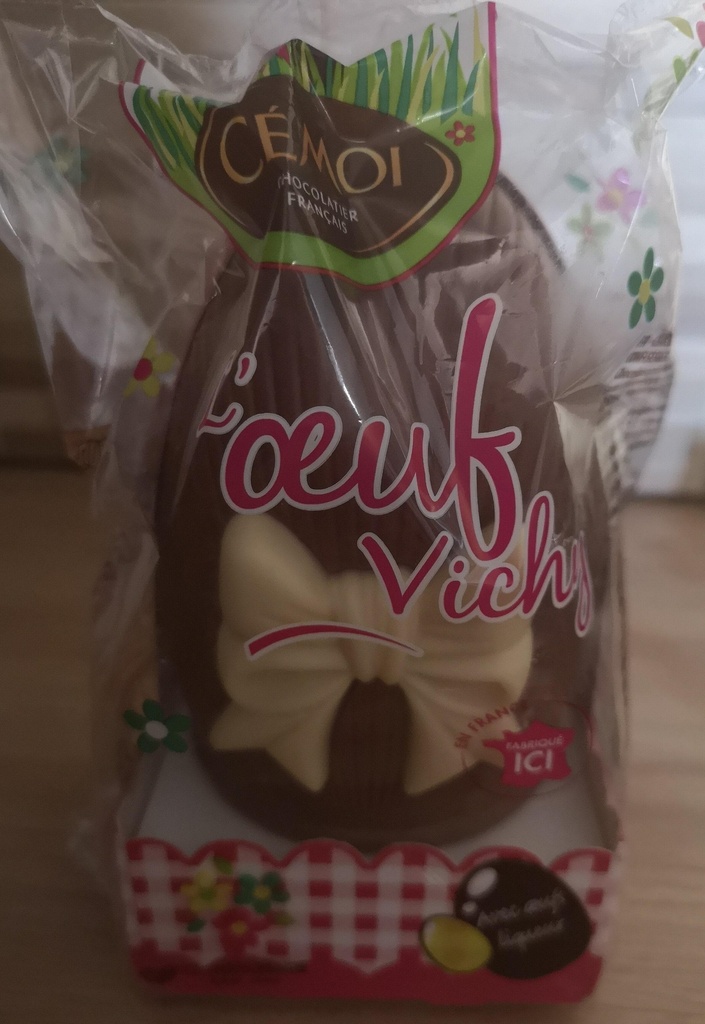 Œuf Géant Chocolat Lait Garnie Œufs Praliné 154g - CÉMOI