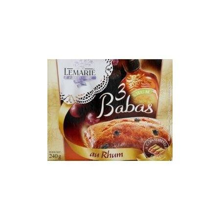 Babas au rhum, x3 (240 g) - LEMARIE