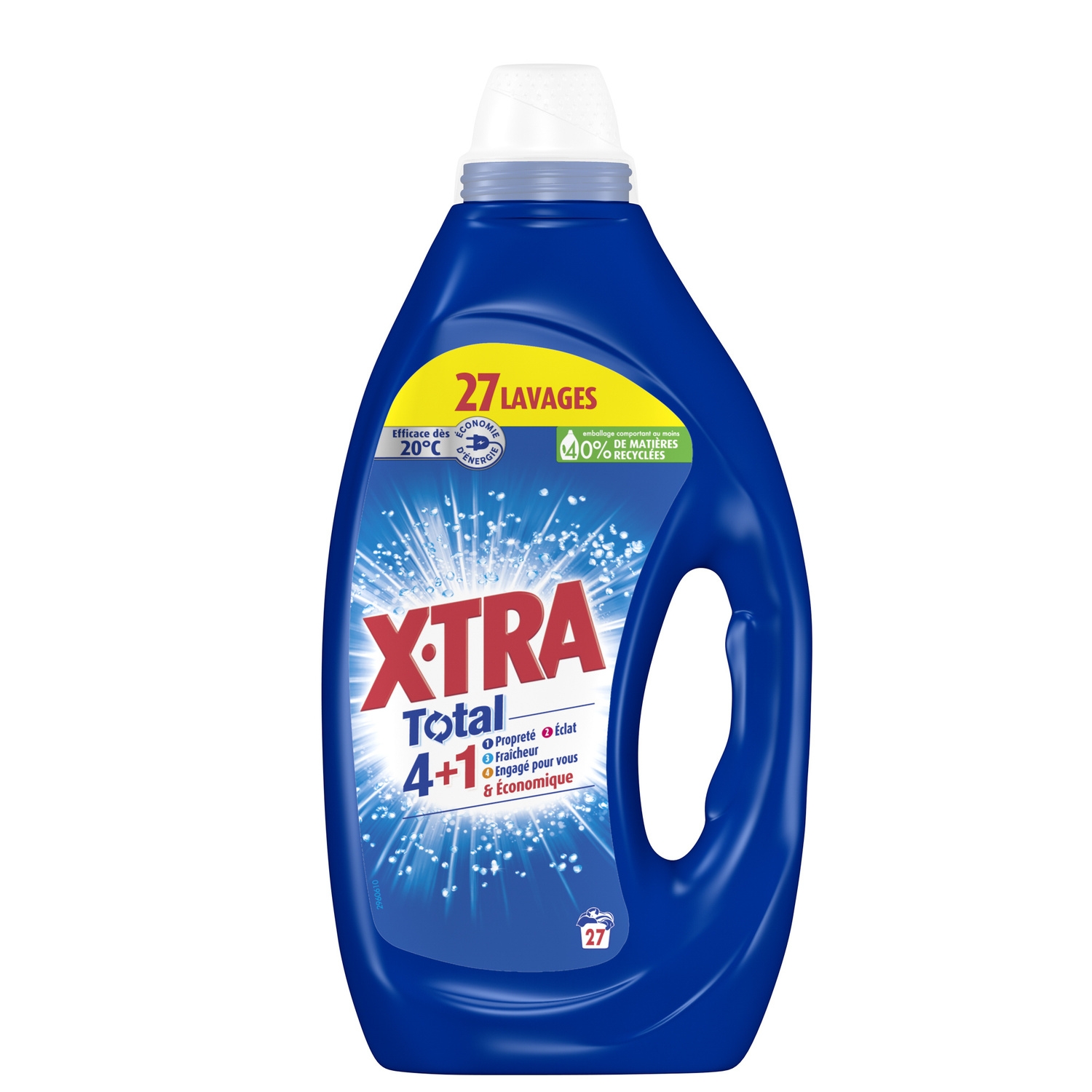 Lessive liquide Total 4+1 27 lavages 1,215 L - X-TRA