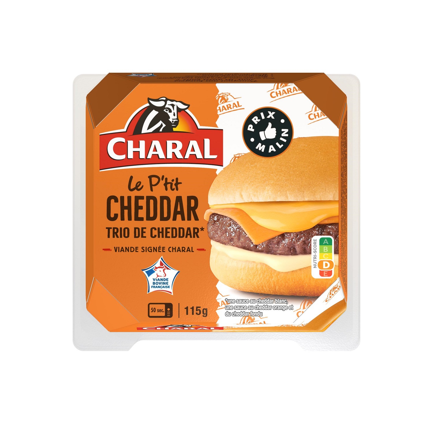 Burger au cheddar Le P'tit Cheddar 115 g - CHARAL