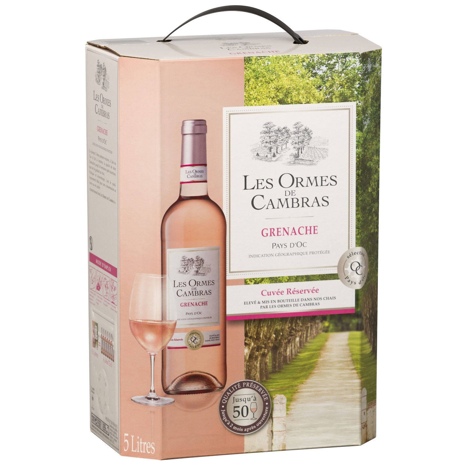 Igp Pays D'oc Les Ormes De Cambras Grenache Rose Bib 5l