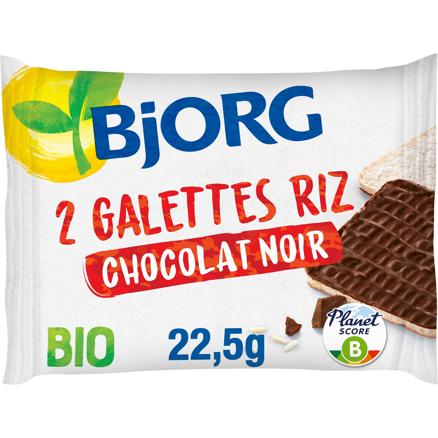 Galettes de riz complet au chocolat noir bio sans gluten 22,5 g - BJORG
