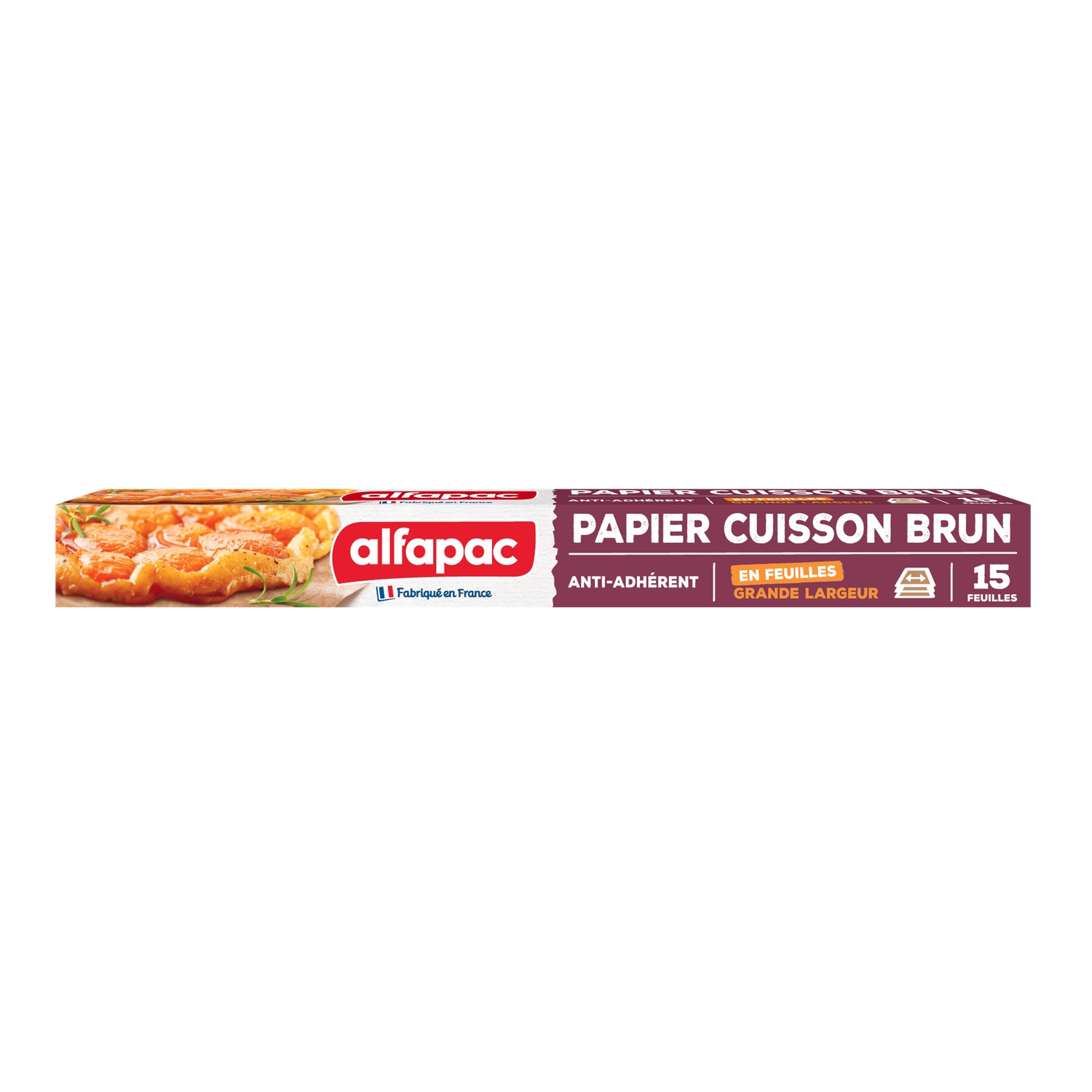 Papier Cuisson Naturel en Feuilles Anti-Adhérent 90 g - ALFAPAC