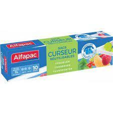 Sacs à curseur réutilisables 3 L x10