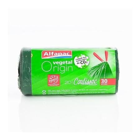 Sacs poubelle avec liens coulissants - 30L - ALFAPAC