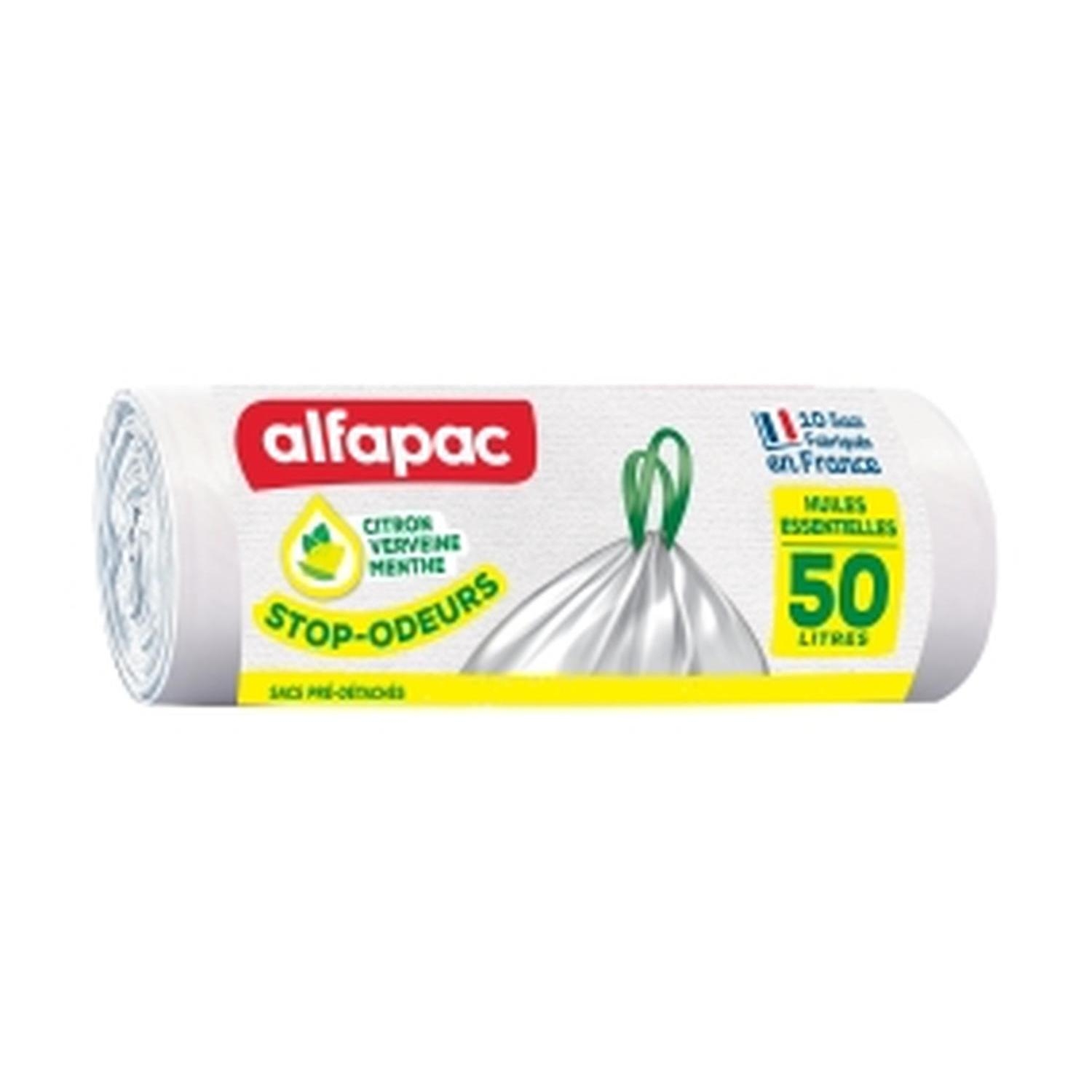 Sacs poubelle 50 L stop-odeurs aux huiles essentielles x10