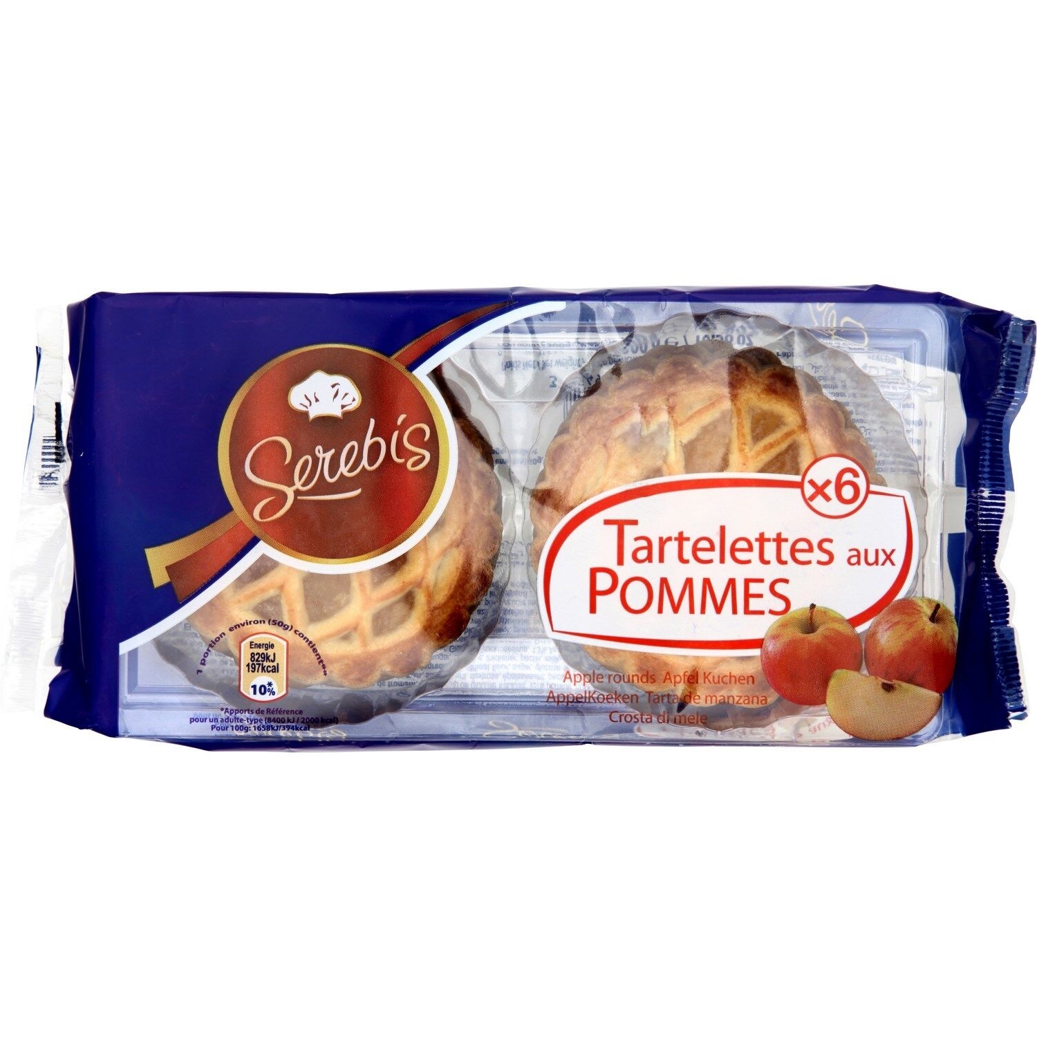 Crostatine alle mele x6 300 g - SEREBIS