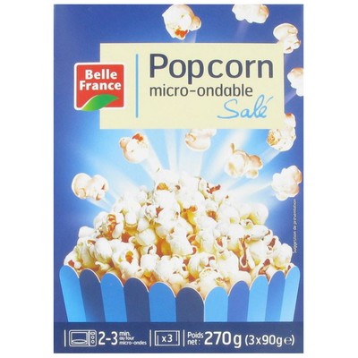 Pop Corn Sale Micro Ondable X 3 Scht Bf Etui 270 G - BELLE FRANCE