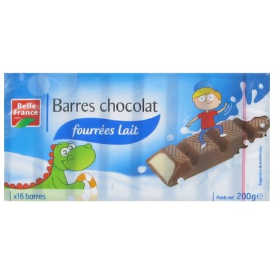 Barre Fouree Choco Au Lait X 16 Bf Etui Film 200 G - BELLE FRANCE