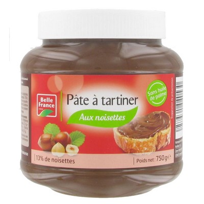 Pate A Tartiner Aux Noisettes Bf Pot 750 G - BELLE FRANCE