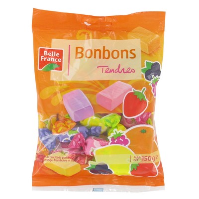Bonbon Tendre Aux Aromes Fruits Bf Sachet 150 G - BELLE FRANCE