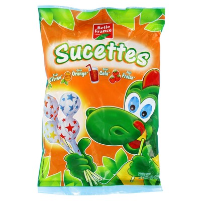 Sucette Gout Citr/orange/cola/fraise Bf Scht 205 G - BELLE FRANCE