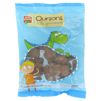 Ourson Guimauve Chocolat Lait Bf Sachet 200 G - BELLE FRANCE