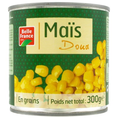 Maïs doux en grains, boîte 1/2 300 g - BELLE FRANCE