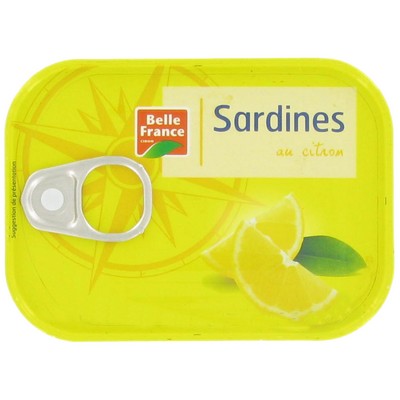 Sardines au citron, boîte 1/5 135 g - BELLE FRANCE