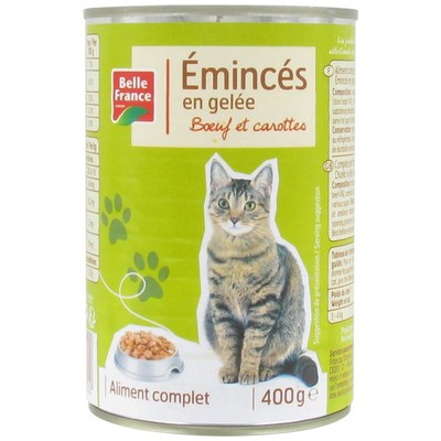Emince Gelee Chat Boeuf Carottes Bf Boite 1/2 400g - BELLE FRANCE