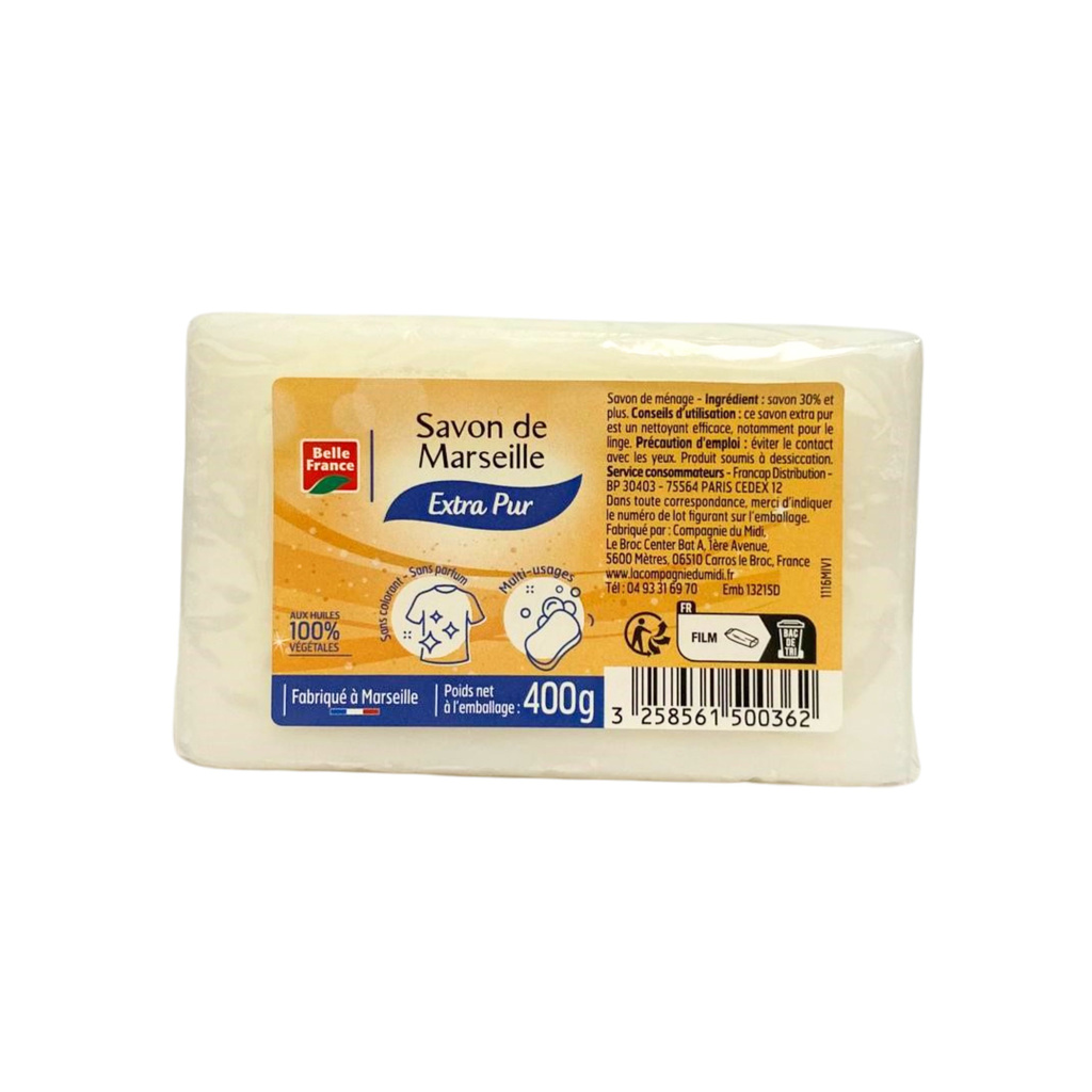 Savon de Marseille extra pur 400 g - BELLE FRANCE