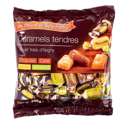 Caramel Tendre Au Lait Frais Dbf Sachet 250 G - BELLE FRANCE