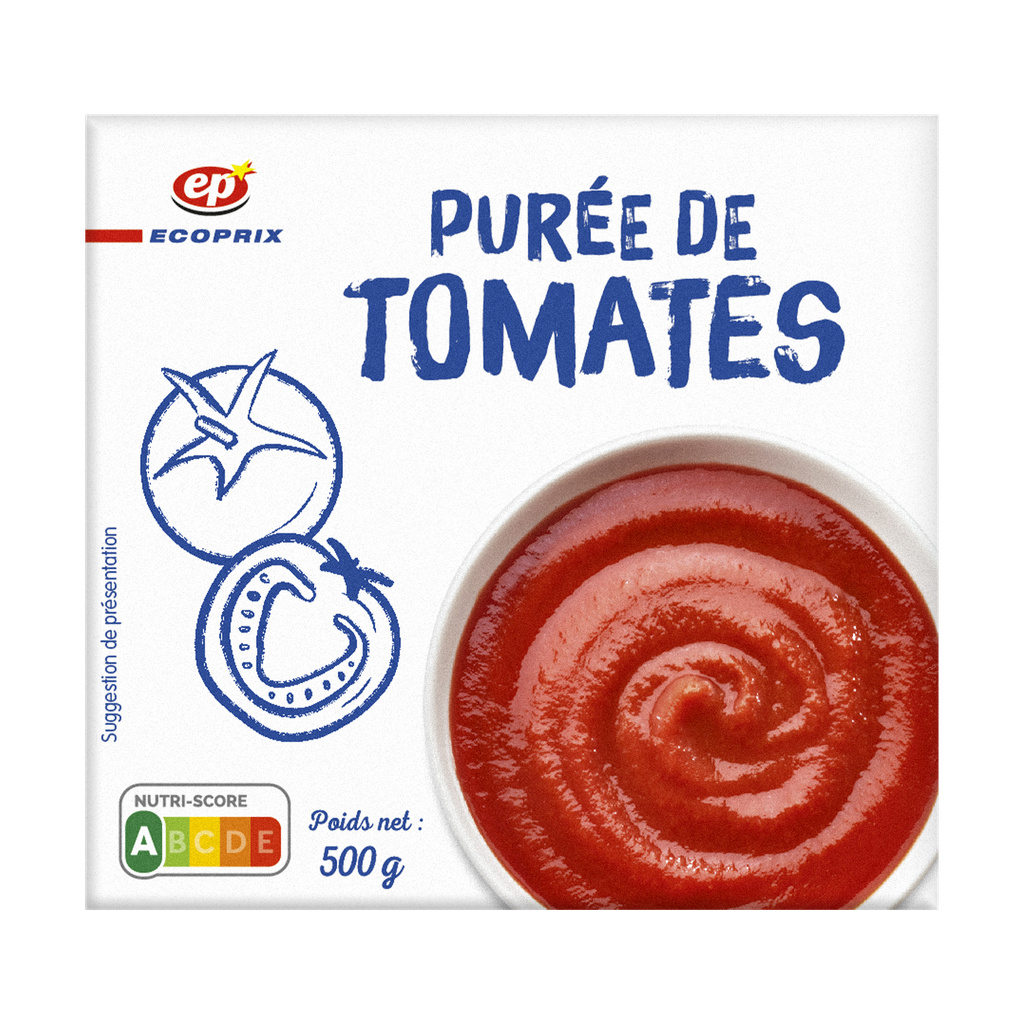 Tomato purée carton 500 g - Ecoprix