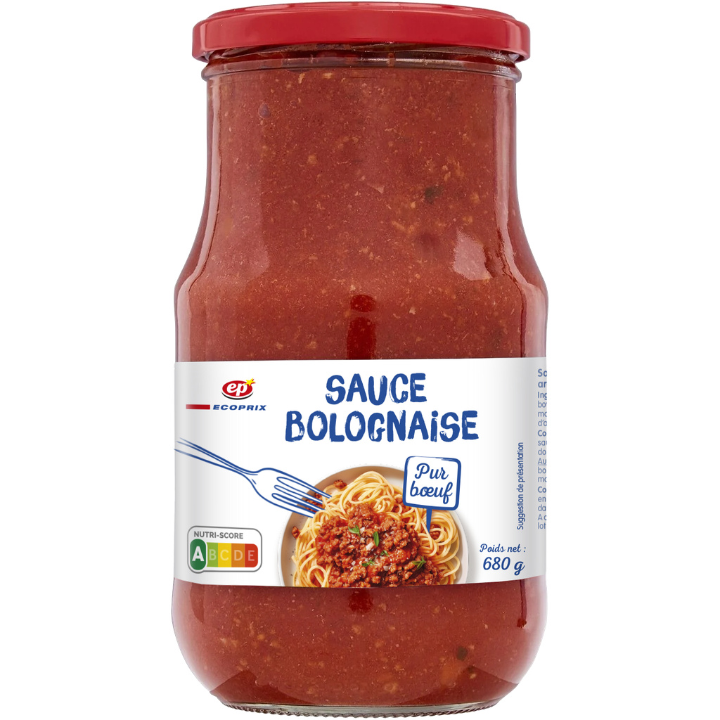 Pure beef bolognese sauce 680 g - Ecoprix