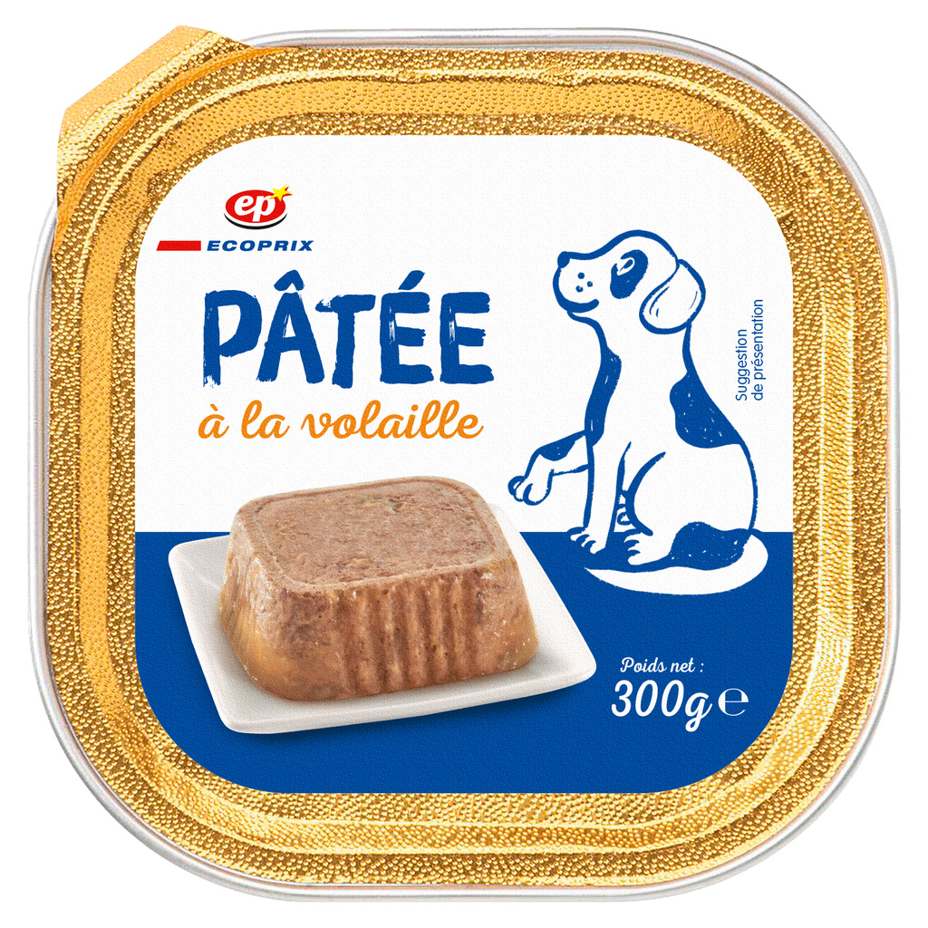 طعام معلب بالدواجن للكلاب علبة 300 g - Ecoprix