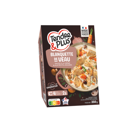 Blanquette de veau cuisinée 350 g - TENDRE & PLUS