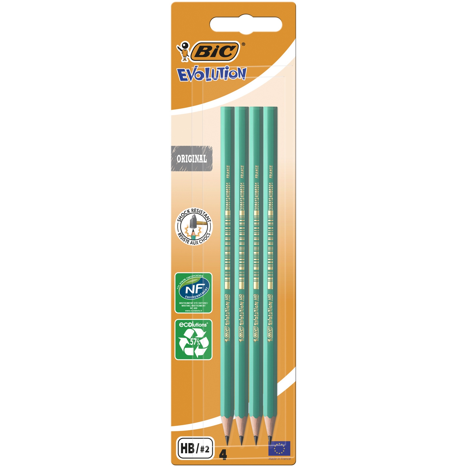 Crayon graphite ecolution evolution 650 HB x4 20 g - BIC