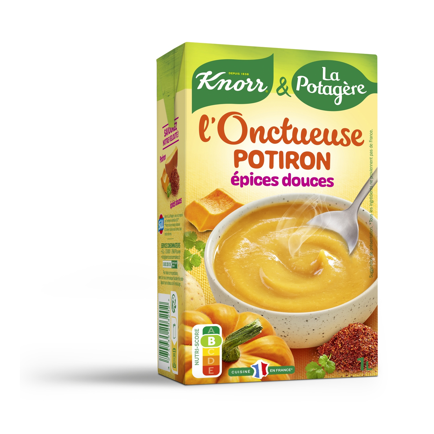 Soupe l'Onctueuse potiron et épices douces, 1 L - LA POTAGERE