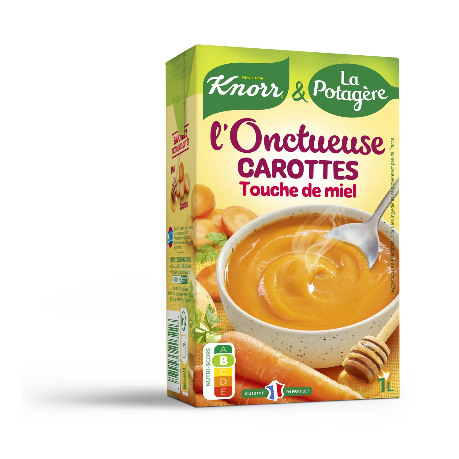 Soupe l'Onctueuse carottes touche de miel 1 L - LA POTAGERE