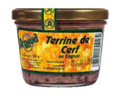 Terrine de cerf au cognac 180 g - ARNAUD