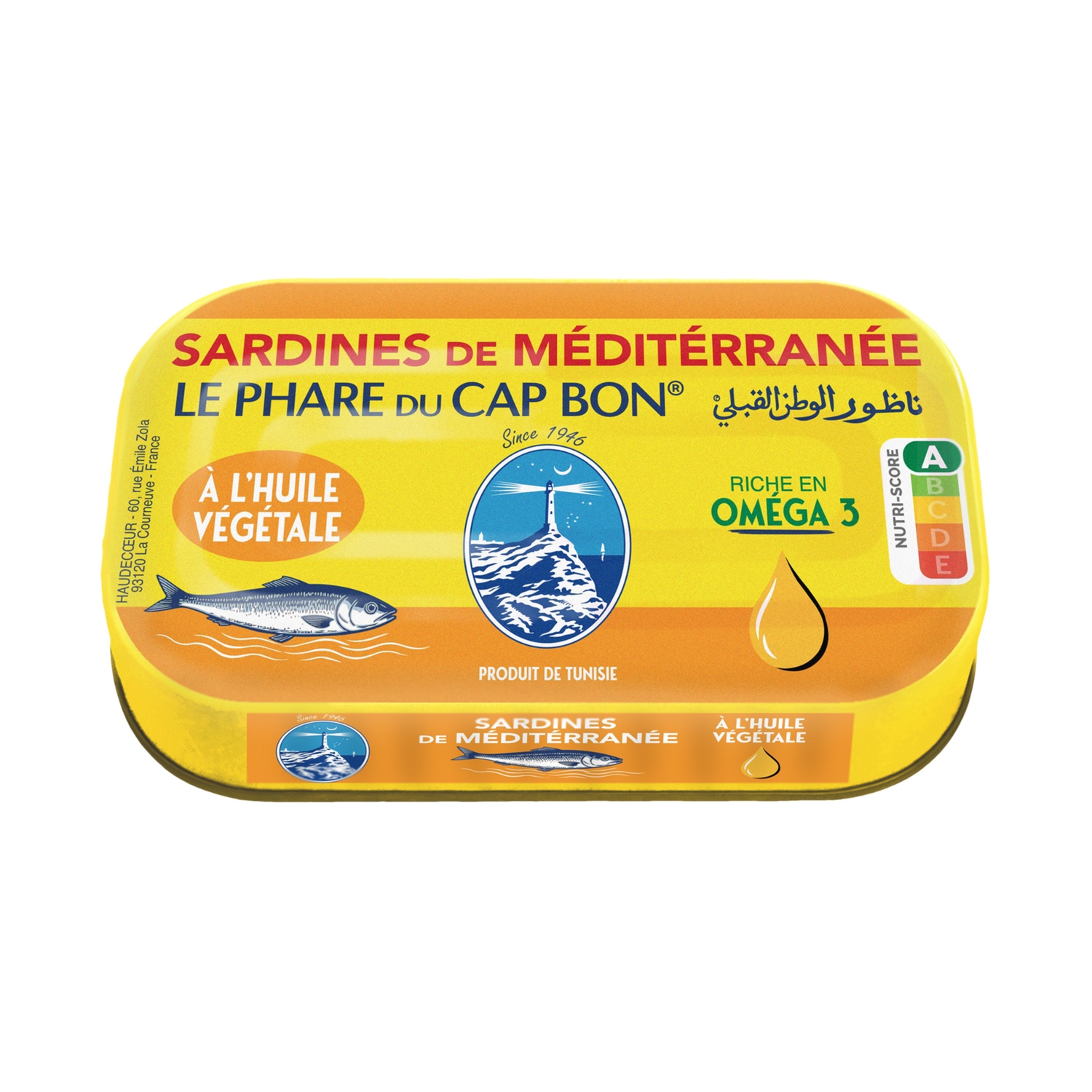 Sardynki śródziemnomorskie w oleju roślinnym 110 g - LE PHARE CAP BON