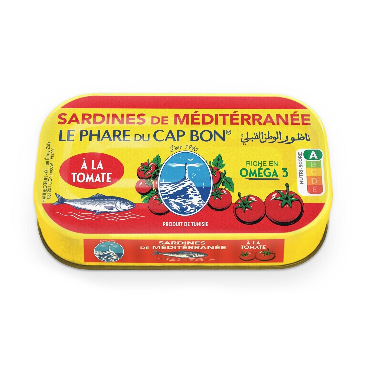 Sardynki śródziemnomorskie w sosie pomidorowym 110 g - LE PHARE CAP BON
