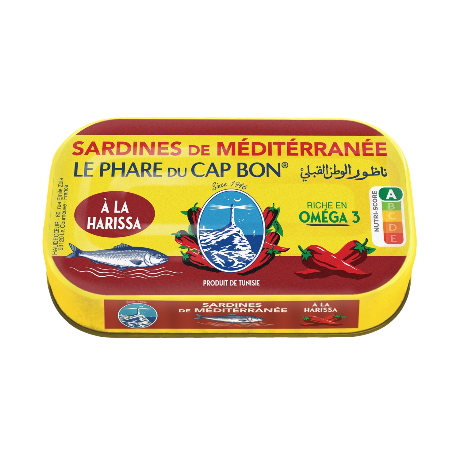 Sardynki śródziemnomorskie w sosie harissa 110 g - LE PHARE CAP BON