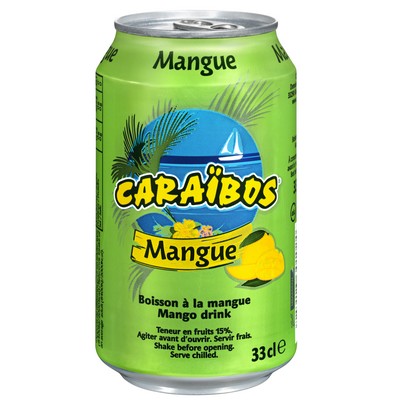 Boisson à la mangue canette 33 cl - CARAIBOS