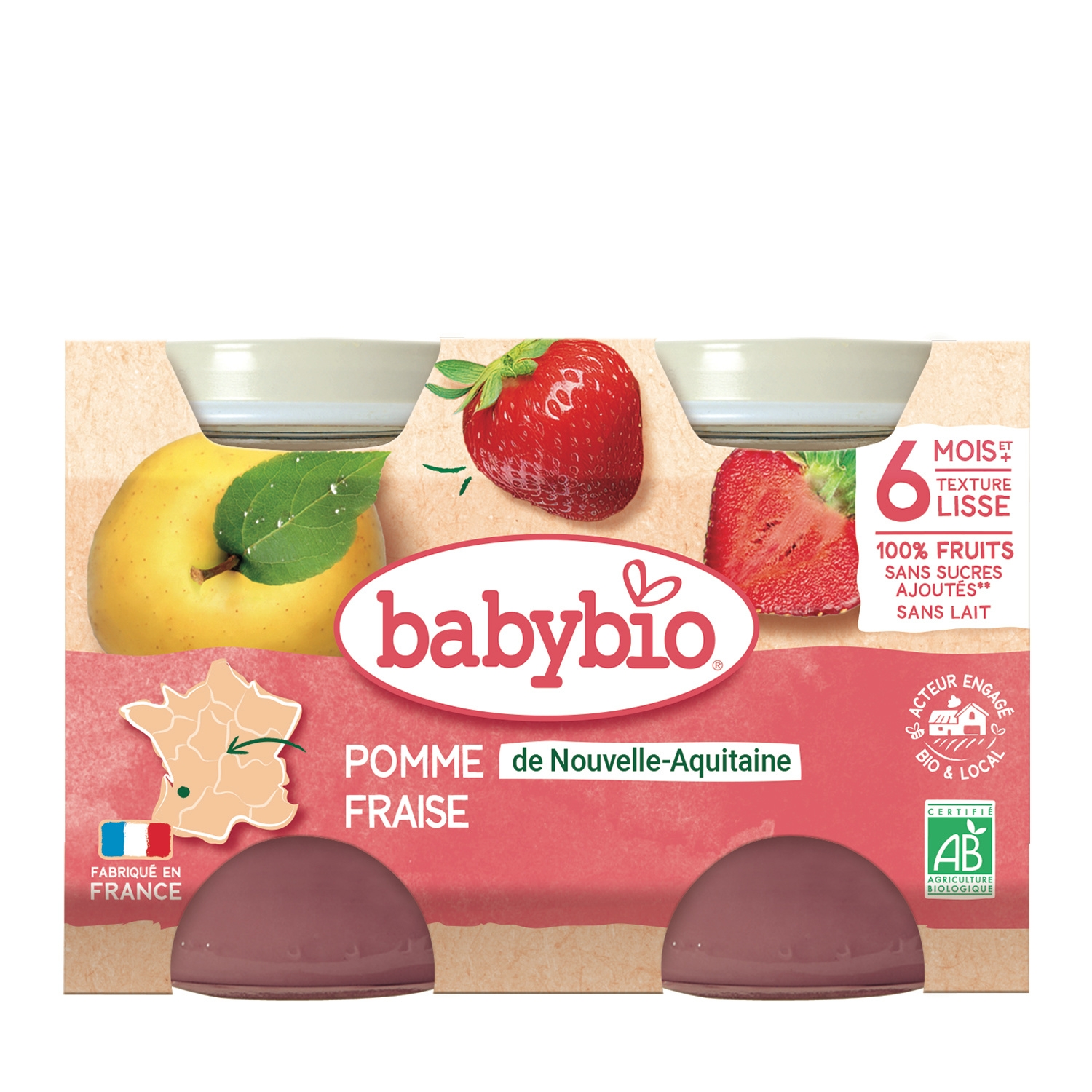 Pomme de Nouvelle-Aquitaine Fraise 6m 2x130g - VITAGERMINE