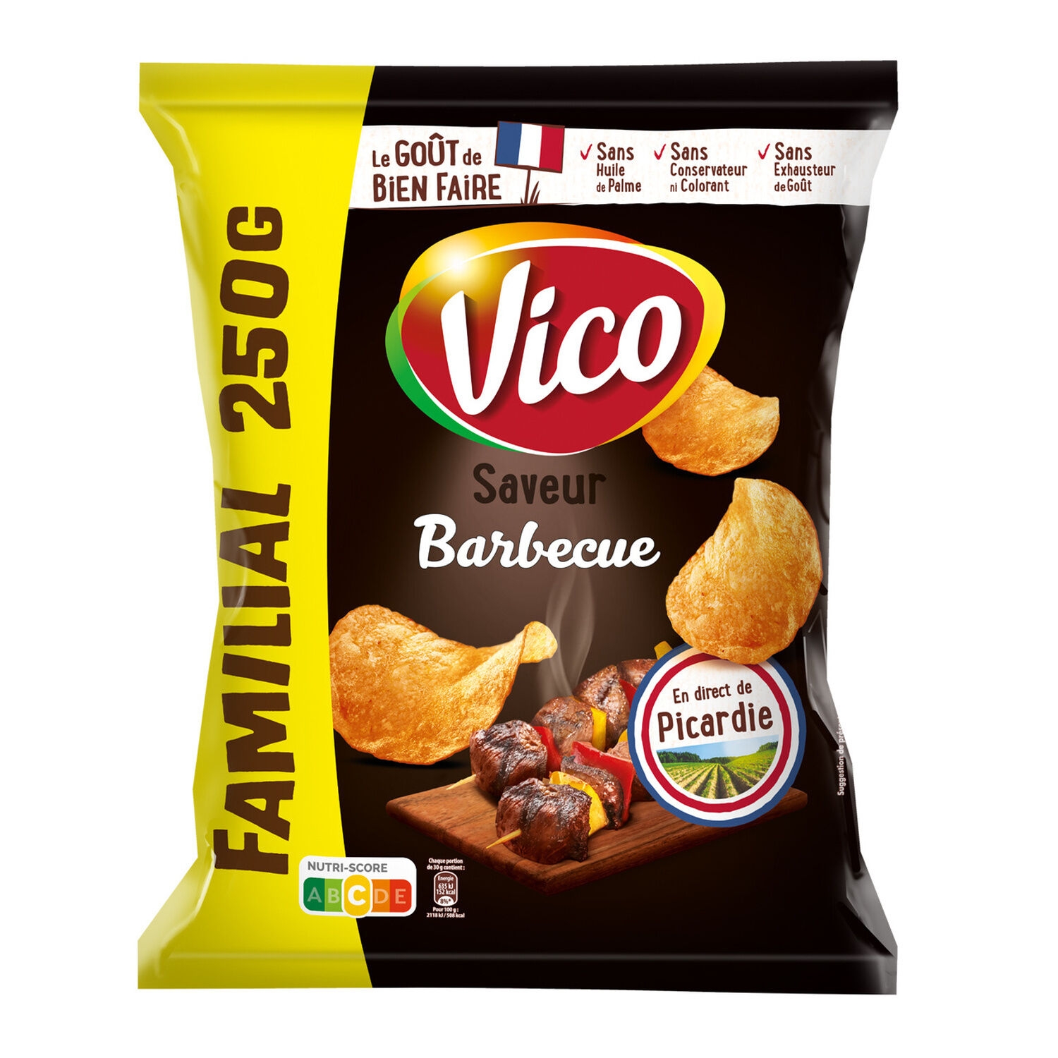 Chipsi ladha ya barbecue 250 g - VICO