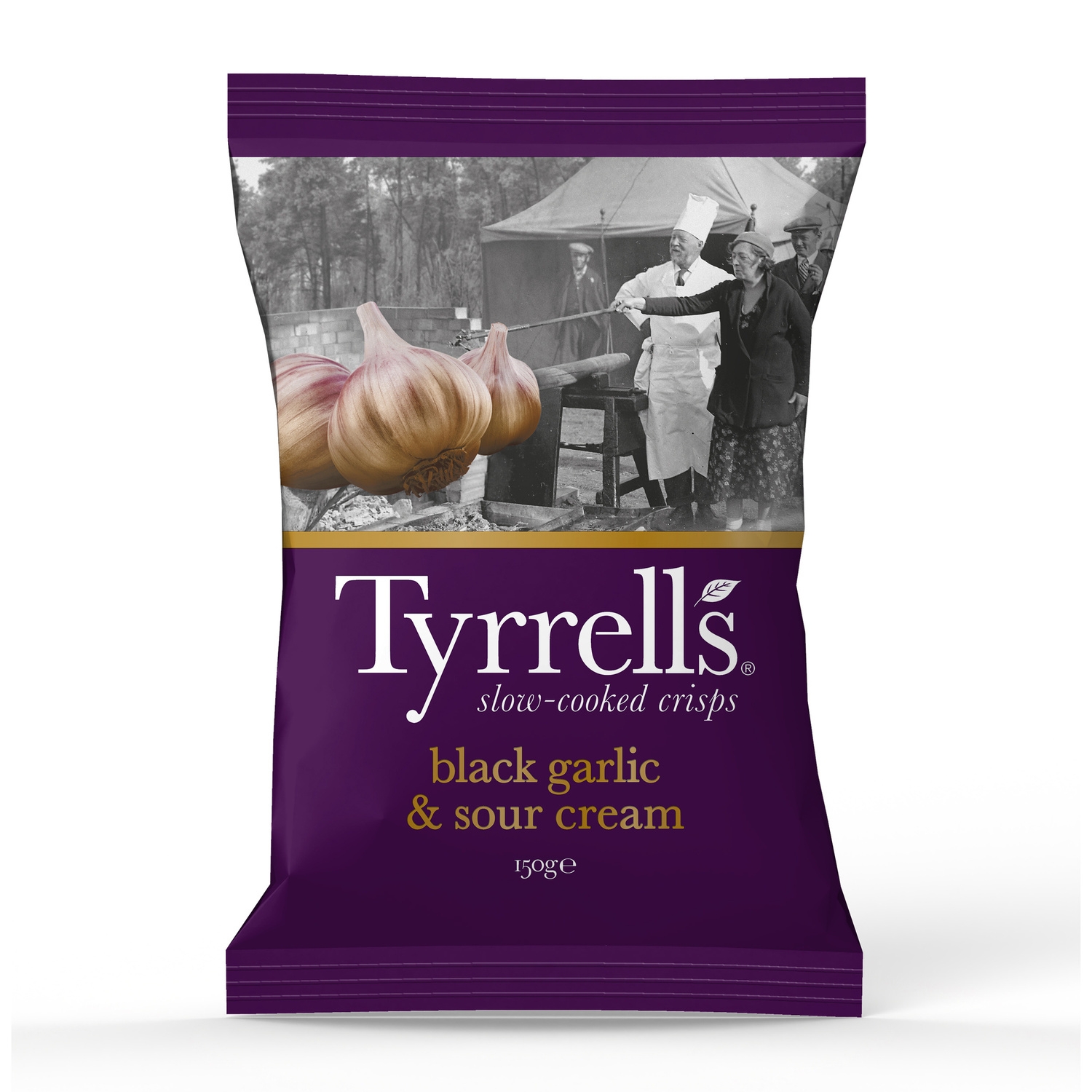 Chips Pommes de Terre Saveur Ail Noir et Crème Fraîche - TYRRELL'S