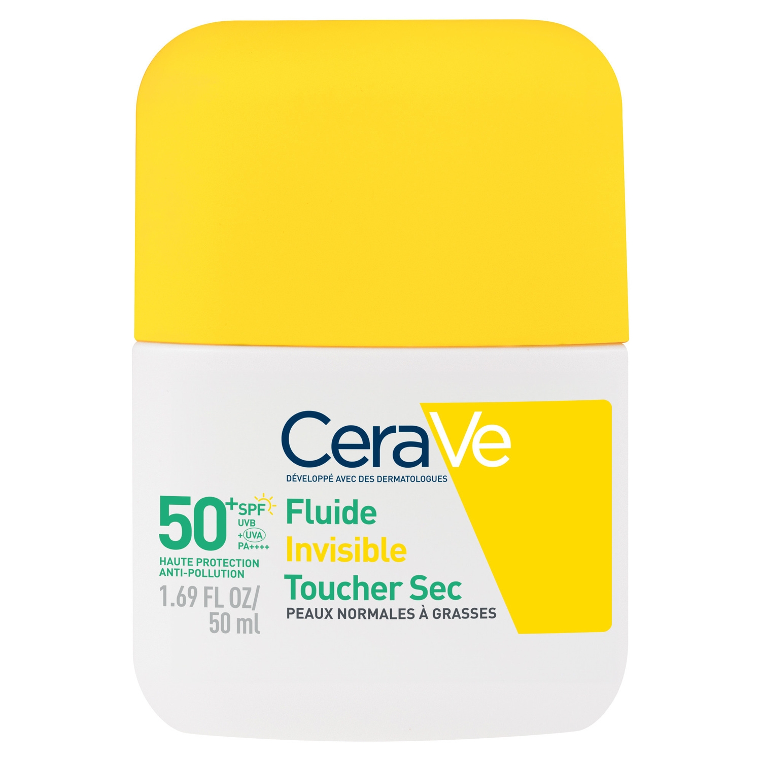 Fluide solaire invisible toucher sec SPF 50+ 50 ml - CERAVE