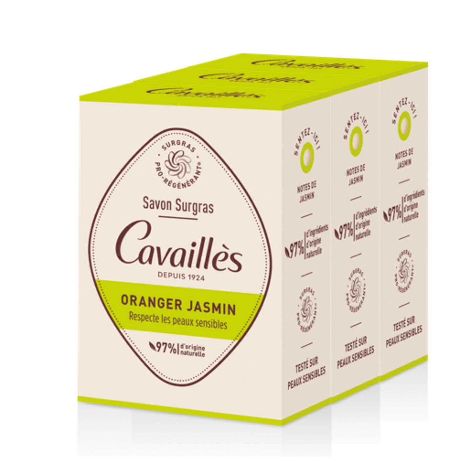 Savons surgras oranger jasmin 3 x 200 g - ROGÉ CAVAILLÈS