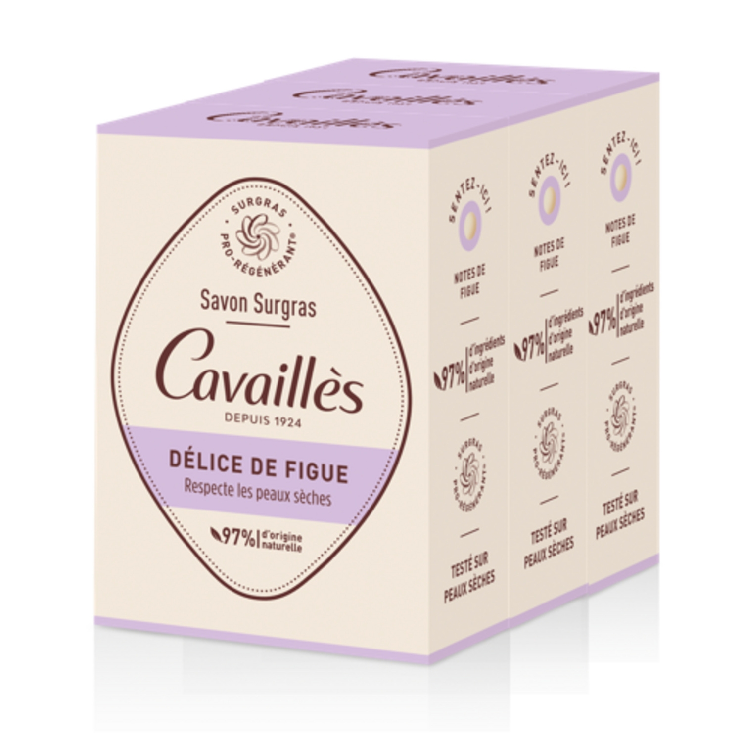 Savons surgras délice de figue 3 x 200 g - ROGÉ CAVAILLÈS